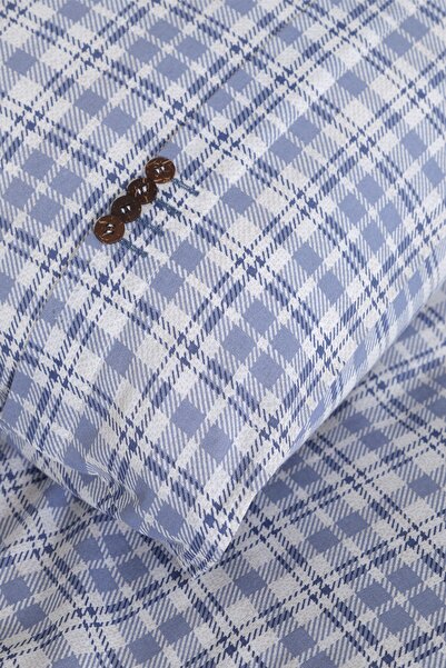 Karaca Home Luan Blue 100% Cotton Double Duvet Cover Set???????