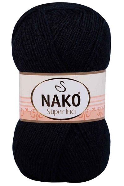NAKO Super Pearl 5-Pece Πλεκτό Σχοινί 217 Μαύρο