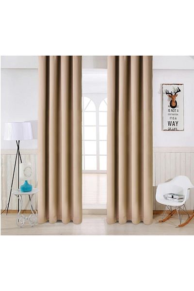 ALTINPAMUK Luxury Blackout - Light Proof Camel Curtain, Non-Plated Enxboy Option