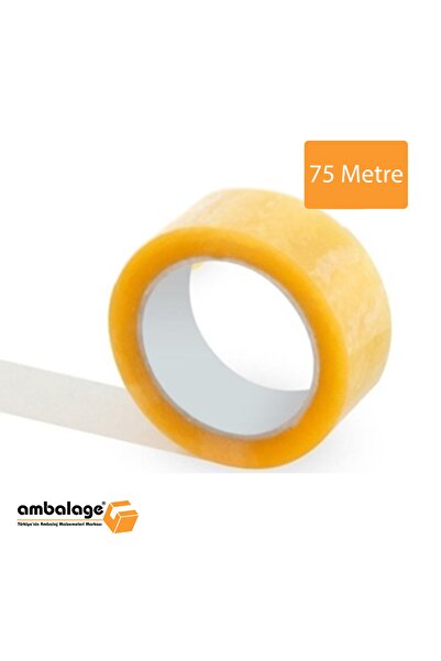 Ambalage 45mm X 75mt Akrilik Şeffaf Koli Bandı Süper Kalite Koli Bantı