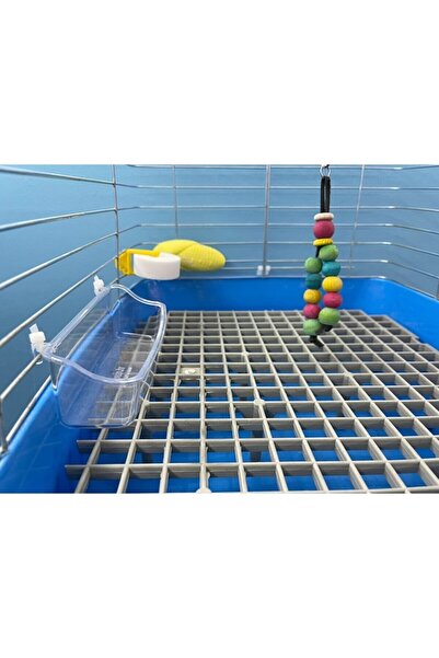 A.C.E.K PLASTİK Askılı Şeffaf Tavşan,hamster Yemliği [ 15cm ] [1 Adet]