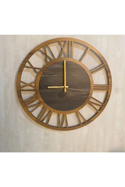 Adapromosyon Dekoratif Ahşap Salon Duvar Saati 50 Cm
