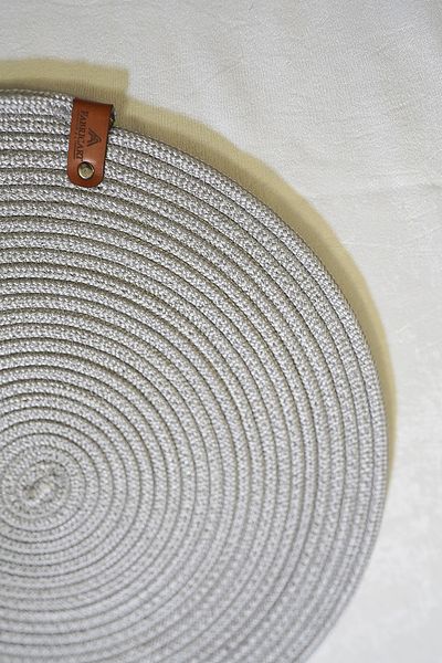 MaVaux American Service Jute Silver Slat Single, ανθεκτικό, ευαίσθητο στη θερμότητα, μακράς διαρκείας,