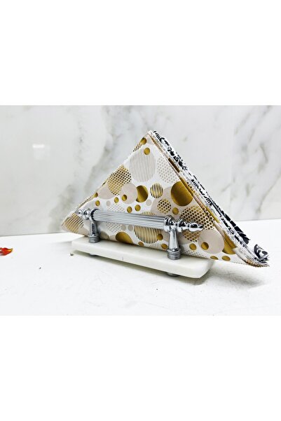 Modestmar Natural Marble Napkin Holder Silver Color Dove
