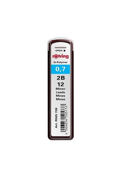 Rotring قلم رصاص تيكي عالي البوليمر برأس 0.7 مم (2ب) 2 قطعة
