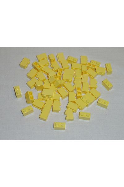 LEGO Accessory Custom Moc Creator Brick 1 X 2 Light Yellow Brick 4 Pieces Will Be Sent