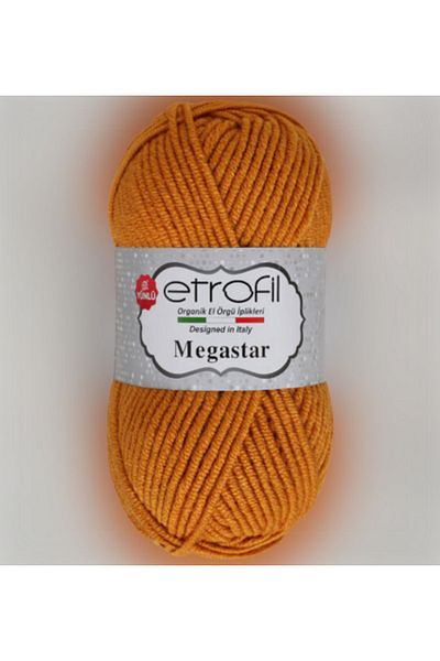Etrofil Megastar 72061 Mustard 25% Wool Blended Thick Thread Cardigan Vest Scarf Beanie Thread