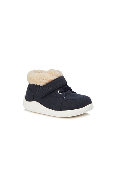 Vicco Tinky Lightweight Orthopedic Furry Unisex Baby Navy Blue First Step Boots