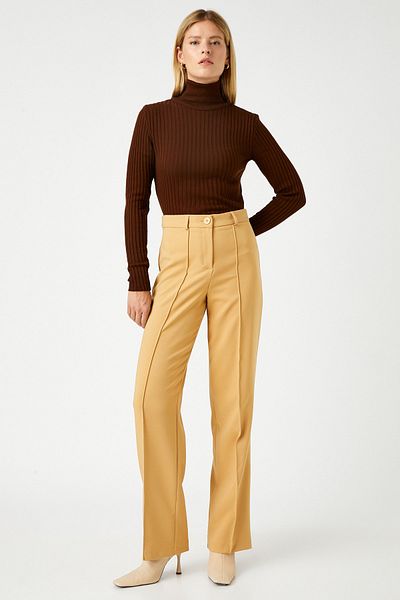 Koton Γυναικείο παντελόνι Camel Hair 3WAK40189UW