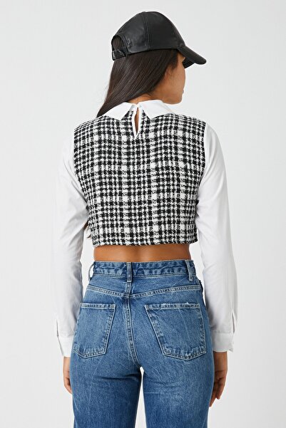 Koton Női fekete kockás ing 3WAL60020IW