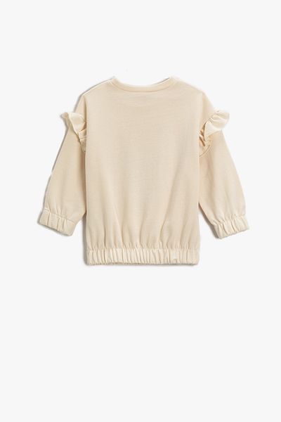 Koton Baby Girl Beige Sweatshirt 3WMG10100AK