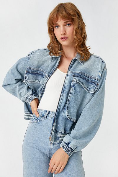 Koton Women's Light Indigo Jacket 3WAL50038MD