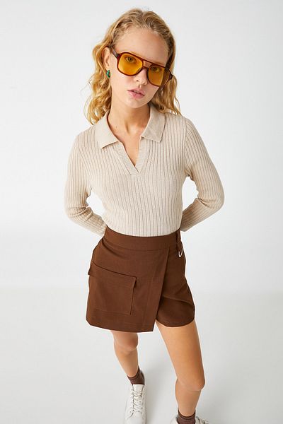 Koton Women's Beige Sweater 3WAL90046HT