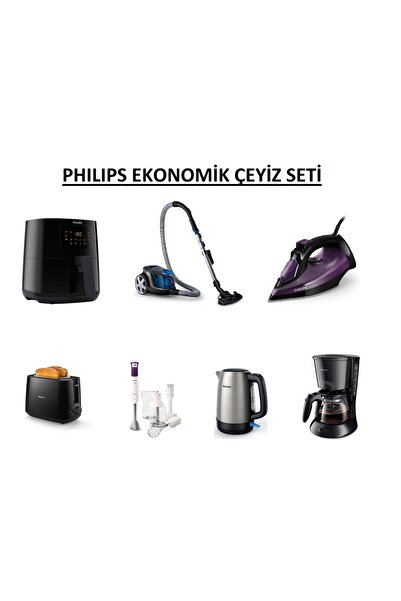 Philips Ekonomik Çeyiz Seti Hd9252 + Fc9332 + Dst5030 + Hd2581 + Hr2645 + Hd9350 + Hd7461