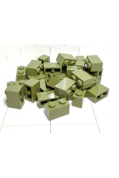 LEGO Original Accessory Custom Moc Creator Brick 1 X 2 Army Green Brick 8 Pieces to Send