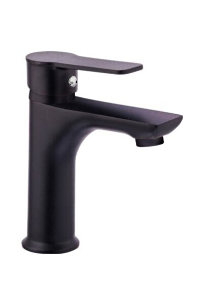 FLEKO Siyah Lavabo Bataryası Siyah Sabit Lavabo Bataryası Banyo Lavabo Musluğu