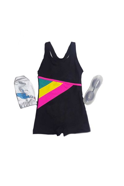 GC GÖKHAN CLUB Set de înot pentru copii costum de baie, ochelari de protecție, bonetă