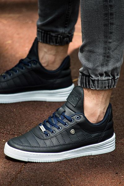L.A Polo Navy Blue - 07 Stitched Unisex 14-Color Casual Shoes
