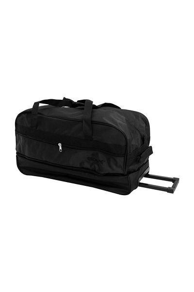 ESCAPE 203 Black Two Wheeled Check Travel Bag