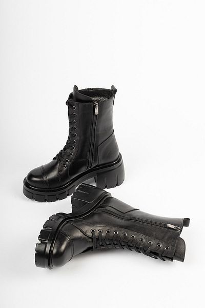 Deripabuc Genuine Leather Black Women's Leather Boots Trc-206601