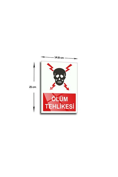 Decorita Glass Panel |   Danger of Death Glass Sign |   14.8cm X 21cm