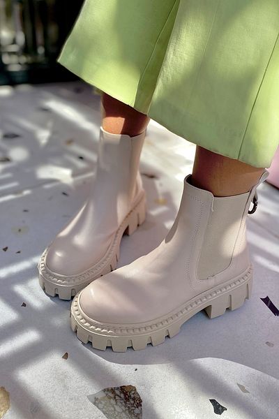 SHOEBELLAS Γυναικείες μπότες Callista Nude Elastic