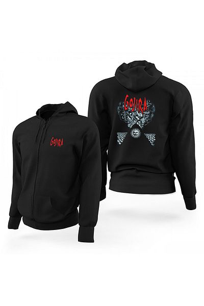 Z zepplin Φούτερ με κουκούλα Gojira Magma Black Zippered Limited Edition