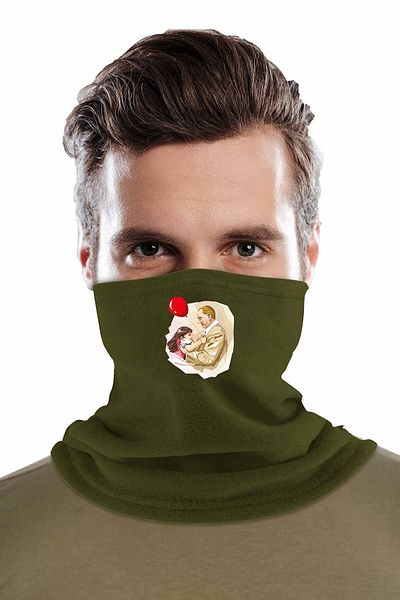 herotasarım Ataturk and Child Khaki Gloves Neck Collar Σετ 2 τεμαχίων - Polar Bll1507