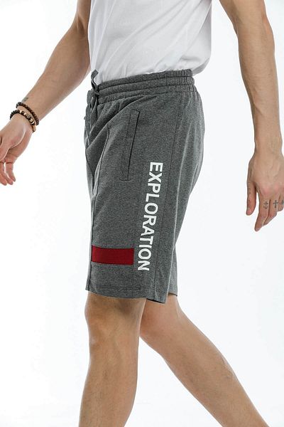 Mossta Bermuda Combed Cotton Men's Shorts Anthracite