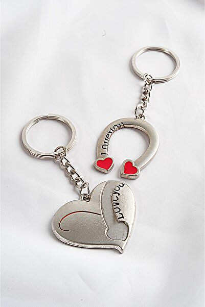 EUROMODA إكسسوار سلسلة مفاتيح لأفضل الأصدقاء مع تصميم قلب ومغناطيس