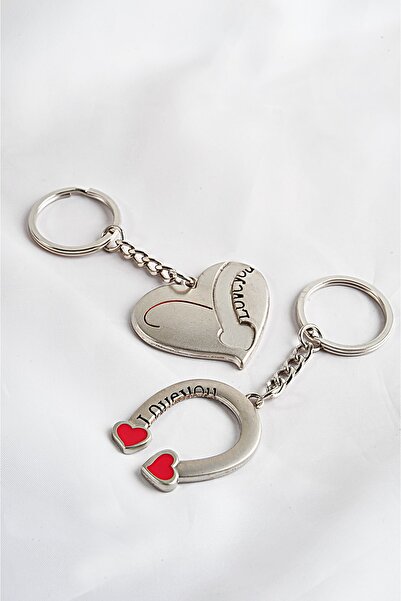 EUROMODA إكسسوار سلسلة مفاتيح لأفضل الأصدقاء مع تصميم قلب ومغناطيس