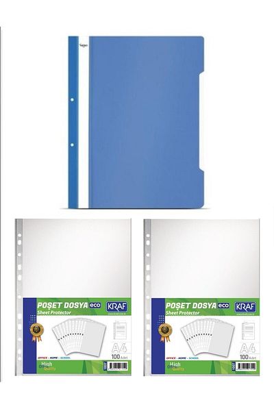 KRAF Ring Binder Blue 50 Pieces + Eco Bag Binder 2 X 100 Pieces