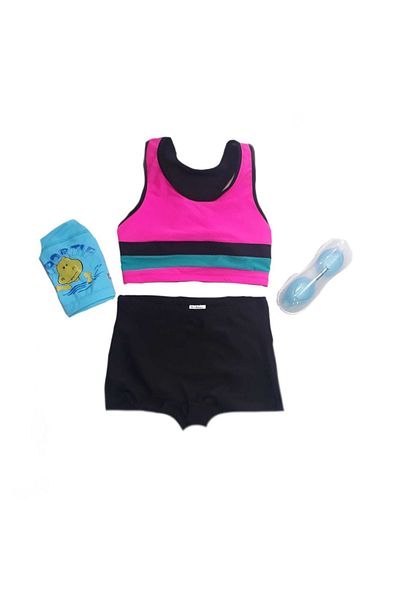 GC GÖKHAN CLUB Set de înot pentru copii costum de baie, ochelari de protecție, bonetă