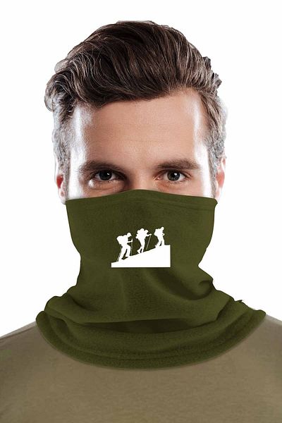 herotasarım Polar Bll2829 - Σετ Mountaineer Khaki 2, κομμένα γάντια και γιακάς λαιμού