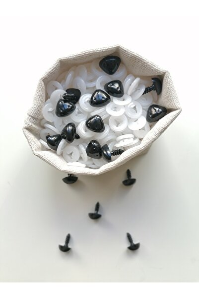 Sihirlihalka Amigurumi Vidalı Burun Siyah 15 Mm (20 Adet)