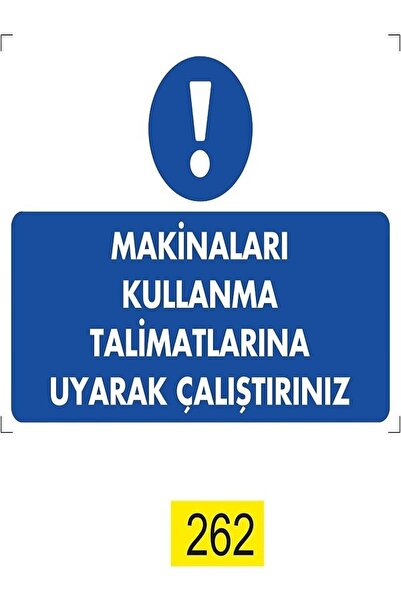 Emek İkaz Levhaları التشغيل وفقًا لتعليمات استخدام الماكينة، علامة التحذير/ال...