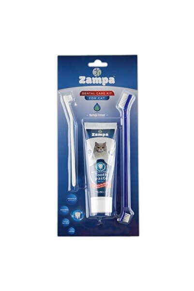 Zampa Kediler İçin Diş Fırçalama Seti 22cm-70gr