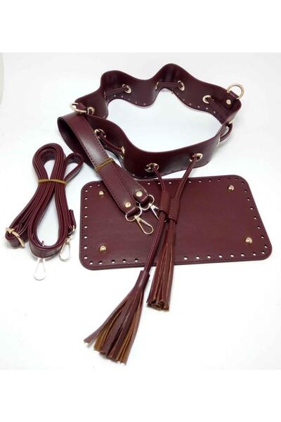 angel çanta aksesuar Бордовий комплект сумок