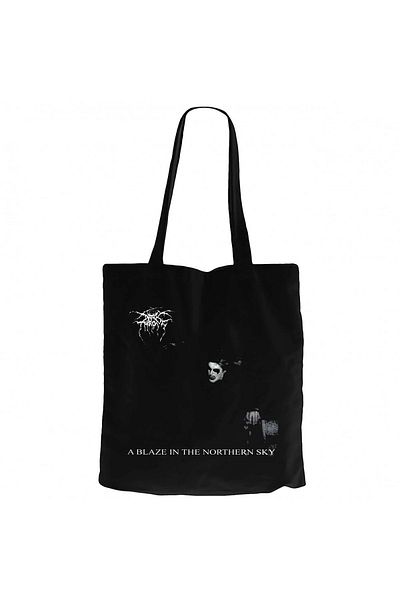 Z zepplin Darkthrone A Blaze In The Northern Sky Black Canvas Tote Bag