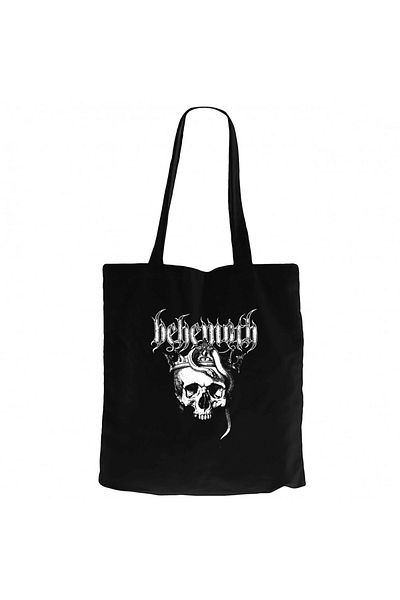 Z zepplin Geantă tote din pânză neagră Behemoth Skull
