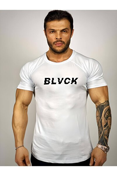 Black İstanbul Чорна футболка з принтом для фітнесу