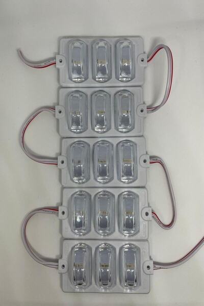 Hazar Led 12 Volt Dar Açılı 3'lü Modül Led Rgb (5 ADET)