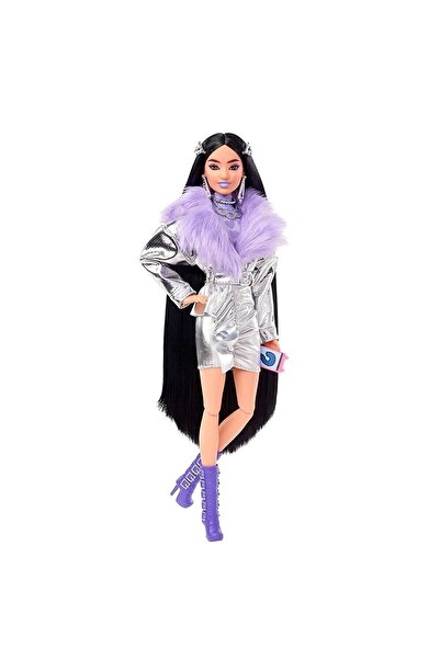 mattel Oyuncak Barbie Extra Mor Botlu Bebek Hhn07