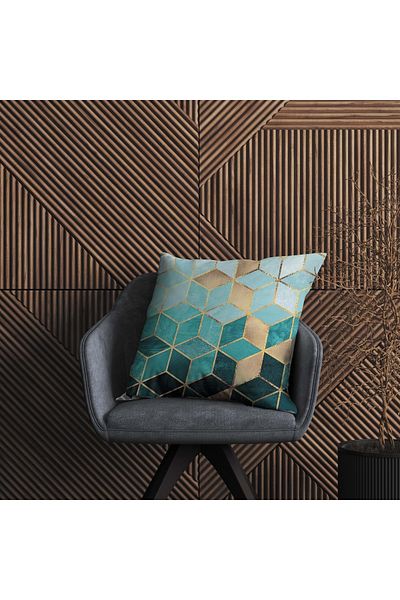 stellahomes Türkiz mozaik kétoldalas nyomtatott 43x43 és 30x50 párna párnahuzat készlet 6 darabból
