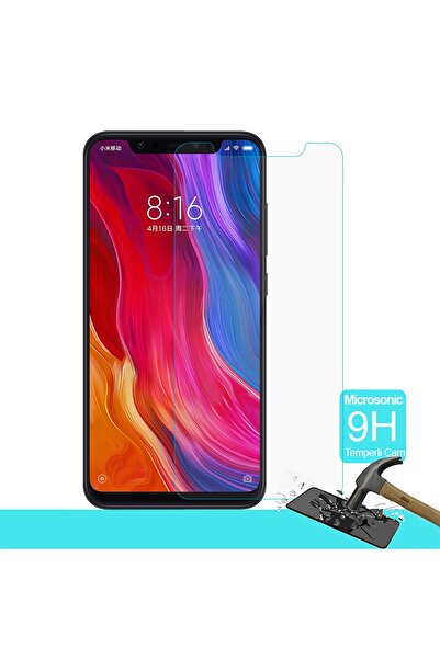 Microsonic Xiaomi Mi 8 Temperli Cam Ekran koruyucu Kırılmaz film