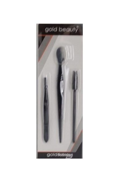 Gold Beauty 3 Piece Eyebrow Care Set