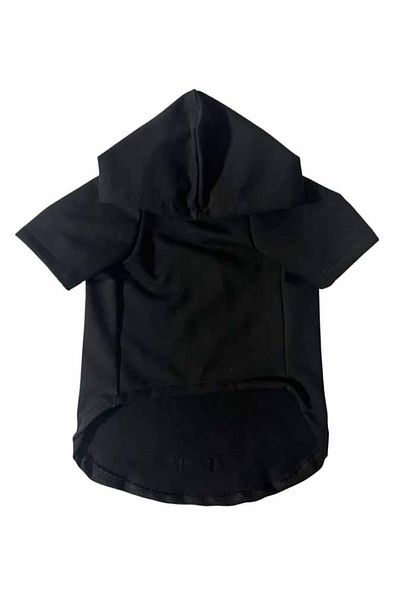 Monopetz Hooded Sweatshirt Dog And Cat Outfit & Dress - Black I Love Mommy - Size L