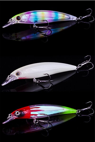 Kaytun Fishing Avcı 1023 3'lü Set Aynalı Sahte Balık 11cm 14gr 3d Göz