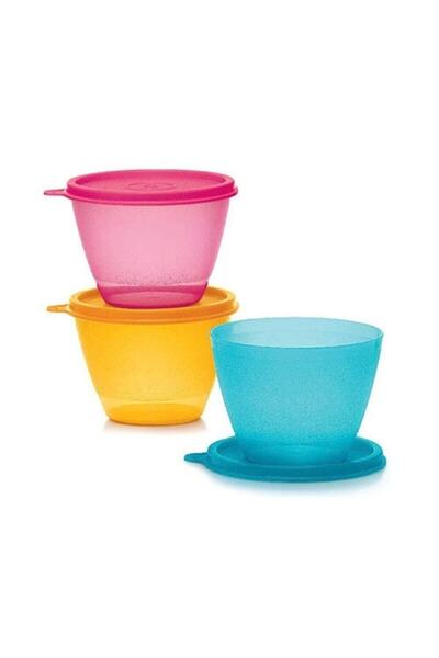 Tupperware مجموعة حاويات الثلاجة الملونة من 3 قطع 400 مل R57155
