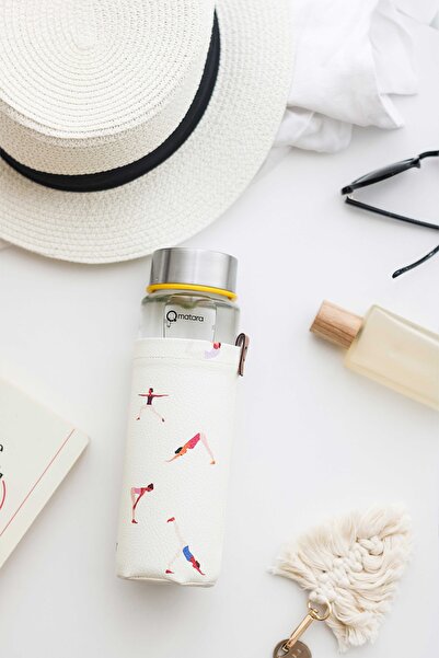 Qmatara Middle Yoga Sleeve Premium Glass Flask